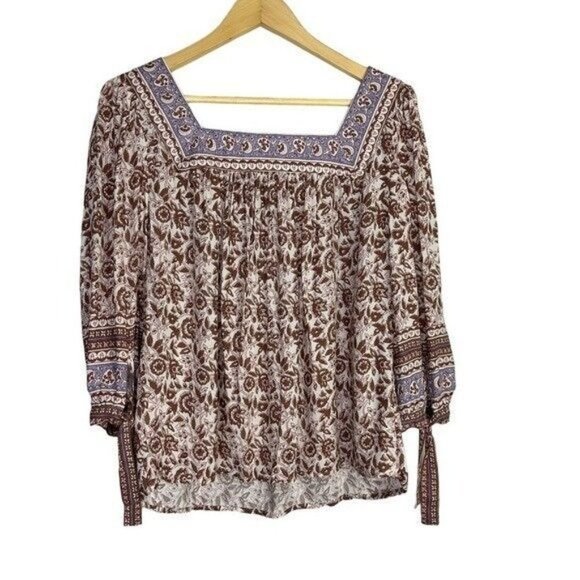 RACHEL Zoe Tops Rachel Zoe Square Neck Boho Peasant Top Small - Picture 2 of 9